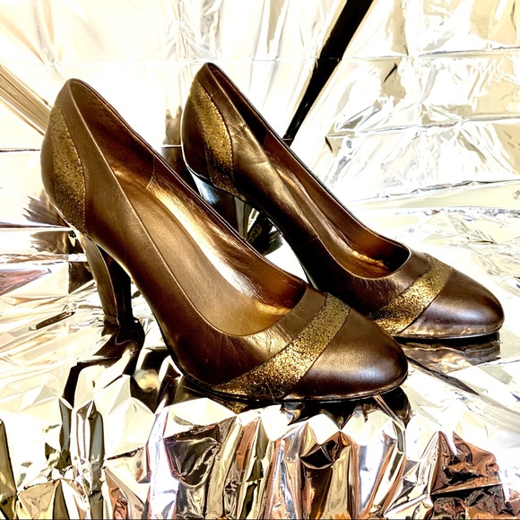 Aldo women’s 40UK 9US brown & copper pump - Picture 1 of 4